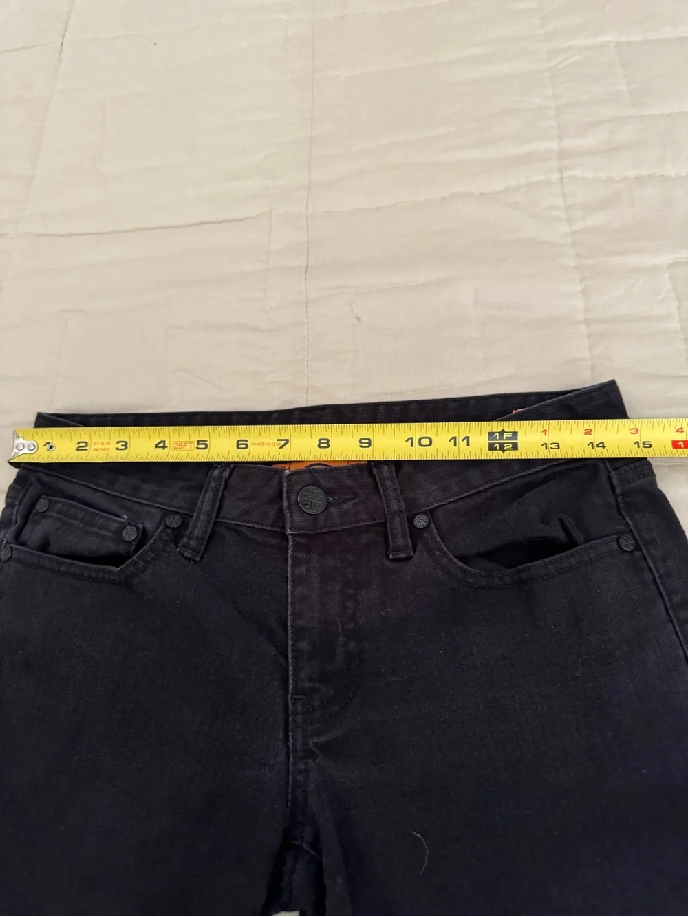 Tory Burch Dark Black Skinny Jeans
